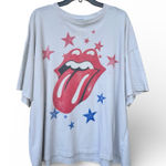 Daydreamer  Rolling Stones Tongue Graphic Tee USA Cotton One Size Oversized Photo 0