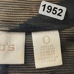 Chico's  Blazer Jacket Womens Small Gold‎ Black Career Geometric linear blazer Photo 8