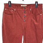 Madewell Women’s Demi Cali Bootcut Corduroy Pant in Rust size 29 Photo 3