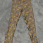 LuLaRoe  Leggings Black & White Pinstripe Jack Skellington Halloween One Size Photo 3