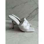 Tony Bianco White Leather Woven Sandals Heels Size 7.5 Photo 2