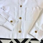 Vince Cotton Blend Optic White Shirt Jacket Medium Photo 10