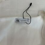 ZARA White Puff Long Sleeve Cut Out Square Neck Crop Top Size S Photo 5