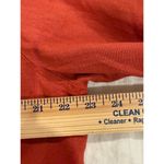 Spiegel 3/4 Sleeve Mock Neck Button Up Shirt Linen Orange Women's Size Medium Photo 6