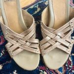Soft Surroundings Vintage Braided Tan Heels Photo 3
