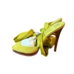 Diane Von Furstenberg  Eva Citron Suede Ankle Wrap Pumps Photo 5