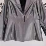 Calvin Klein Women's Metallic Gray Blazer Photo 2