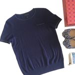 Saks 5th Avenue new SFA Saks Fifth Avenue ❤︎︎ Silk + Cashmere Blend Lurex Sweater Tee ❤︎︎ Small Photo 10