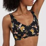 Aerie NWT  Offline Goals Plunge Floral Sports Bra Black Size Medium M NEW Photo 0