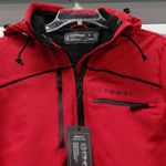 PinFin Women’s Hooded Windbreaker Alpha Jacket Size Large Red Hiking Rain Coat Photo 10