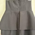 Finders Keepers  Black Peplum Pencil Skirt Dress Size Small Photo 3