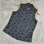 Jamie Sadock Women’s Golf Sleeveless Top Shirt High Neck Collar Printed Size M Black Size M Photo 3