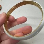 Vintage Enamel Bangles Bracelets Set of 3 Costume Jewelry Orange Photo 7