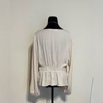 SO  Women's Elegant Cream Blouse with Waist Tie Photo 1