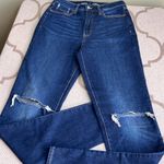 Old Navy  High Rise O.G. Straight Adley dark wash ripped knee jeans, size: 8 tall Photo 3