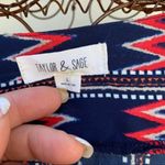 Taylor & Sage  chevron southwestern slinky kimono LARGE blue orange white Photo 3