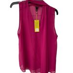 6th & Lane Fuschia Transparent Blouse size 16 Junior Pink Photo 6