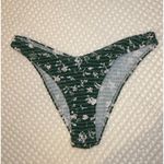 SheIn Bikini Bottom Women’s L Green Floral Print Smocked Bikini Bottom OC3A Photo 1