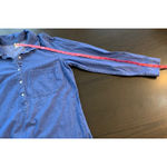 Old Navy Denim Chambray Shirt Dress Medium Long Sleeve Collared Button Front Photo 8