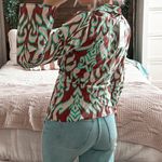 ZARA Brown And Green Patterned Longsleeve  Photo 3