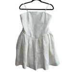 Self Portrait NEW NWT  Strapless Cream Lace Bandeau Belted Mini Dress Photo 4