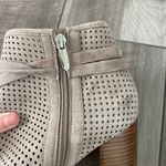 Sam Edelman Open Toe Bootie Perforated Suede Bow Tie Taupe-8M Photo 4