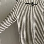 Georgina Estefania LINEN/COTTON LOOSE WEAVE STRIPE asymmetrical ARM top M White Size M Photo 5