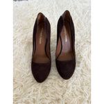 Donald J Pliner Heels Pumps Brown Suede Leather Trim High Heel Shoes‎ 6.5 Photo 1