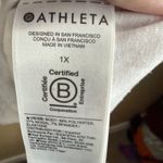 Athleta  With Ease Bright White Crew Neck Short Sleeve T Shirt Top Active Size 1X Photo 3