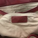Bag Elegant Red Leather Totespacious Preowned there is stains inside Photo 11