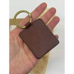 Longaberger Brown Leather Keychain With Gold Photo 6