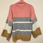H by Halston Halston striped colorblock turtleneck pullover sweater, sz M oversized, NWOT Photo 8