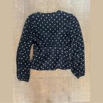 Wilfred  aritzia polka dot long sleeve button down blouse Photo 2