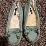 American Eagle Women’s  mint green moccasins. Size 7 Photo 0