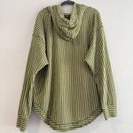 Pilcro Anthropology Pilco Wharfside Hooded Sweatshirt Green Motif Size 2X Photo 5