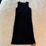 Brandy Melville Black Ribbed Tank Midi Dress Minimalist Bodycon Essential M Photo 6