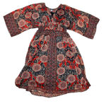 The Pyramid Collection Long Sleeve Maxi Flowy Dress Boho Cottage Large EUC Lined Red Photo 1