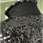 IISLI Sequin Crop Jacket Blazer Size 6 Party Formal Sweater Glam Tiffany New Black Photo 8