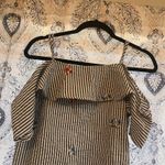 Collective Concepts  Floral Stripe Off Shoulder Top Size Large‎ Photo 2