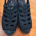 Paul Green  Women’s Trisha Slingback Peep Toe Sandals Heels Black Suede Size 10 Photo 7