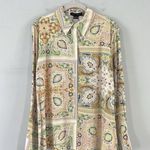 Sanctuary NWT  The Vintage Scarf Paisley Long Sleeve Button-Up Shirt Photo 3