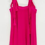 Free People  X Backstage Andrew Dress Pink Pleated Mini Tie Double Layer Photo 2