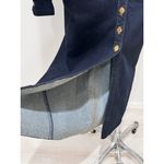 ZARA  Women's Dark Blue Gold Button Up Long Sleeve Maxi Denim Dress Size M Photo 6