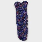 Amanda Uprichard Floral Strapless Mesh Body-Con Cocktail Dress Size Medium Photo 3