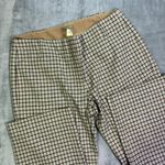 J.Crew EUC Plaid Wool Blend Crop Trousers Women's 8 Brown Tan Blue Business Photo 2