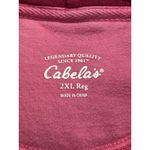 Cabela's  Graphic Print Pullover Pink Sweatshirt Hoodie Women's Size 2XL Logo Photo 2