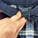 Nautica womens pajama pants Large blue plaid pull on stretch comfort sleepwear Photo 3