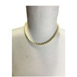 BALTIC AMBER VINTAGE ROUND BUTTER COLOR 5 mm BEADS NECKLACE Photo 1