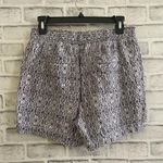 Briggs New York Women’s Briggs purple & white pattern linen blend shorts high waist size Medium Photo 1