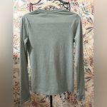 Athleta Women's Long Sleeve Uptempo Ribbed Henley Shirt Small Stretchy Sage Teal Photo 4